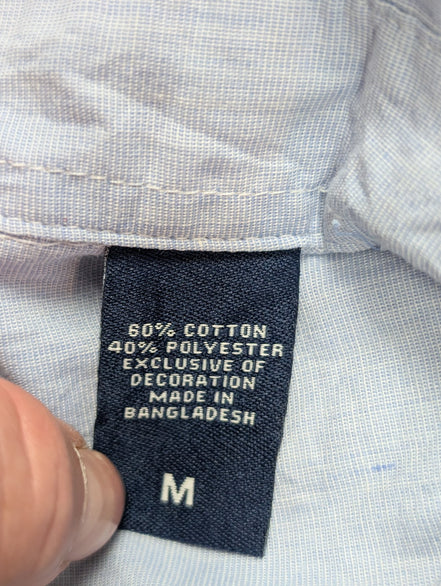 Chemise Chaps manches longues bleu uni taille M #238msch