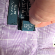 Chemise Polo Ralph Lauren Regent Classic Fit Violet Carreaux M/L manches courtes