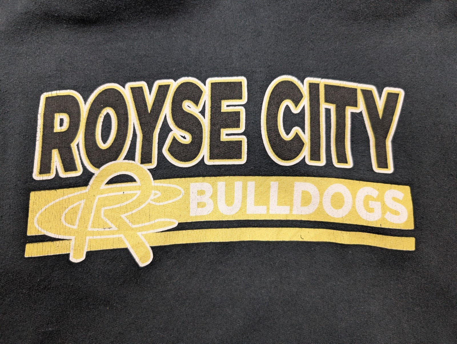 Rare Vintage Hoodie Royse City Bulldogs - Noir - Poche double - Taille S/M