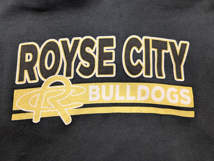 Rare Vintage Hoodie Royse City Bulldogs - Noir - Poche double - Taille S/M