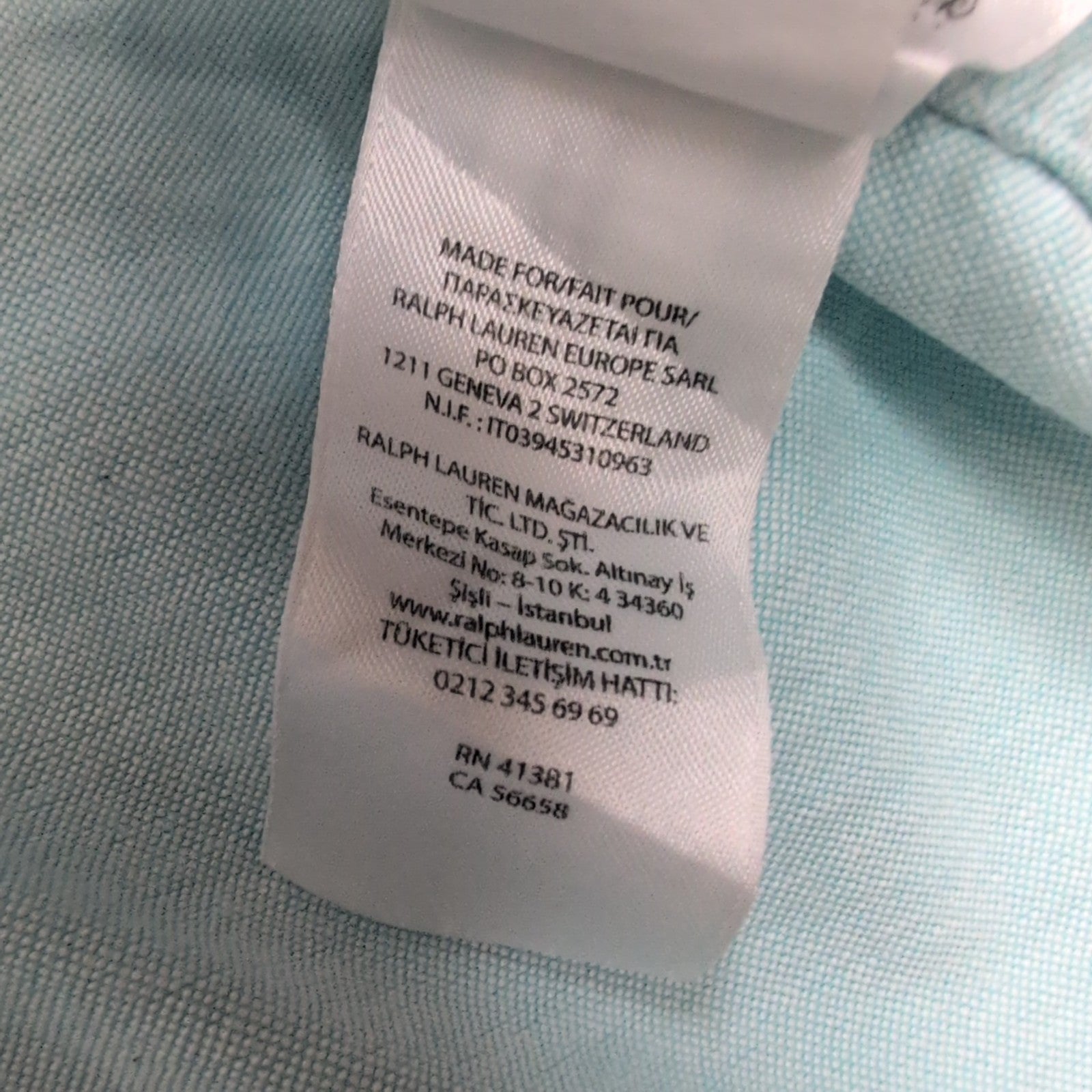 Chemise Ralph Lauren S Turquoise Oxford Logo Marron Button Down Shirt