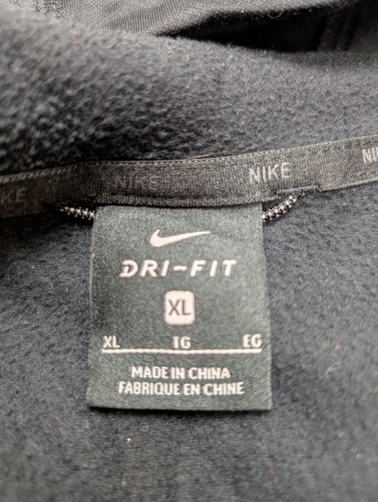 Veste à capuche Nike Noir Jaune Fluo Rouge Taille S/M (Mesures réelles)