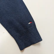 Sweat Tommy Hilfiger vintage bleu marine enfant col rond taille M