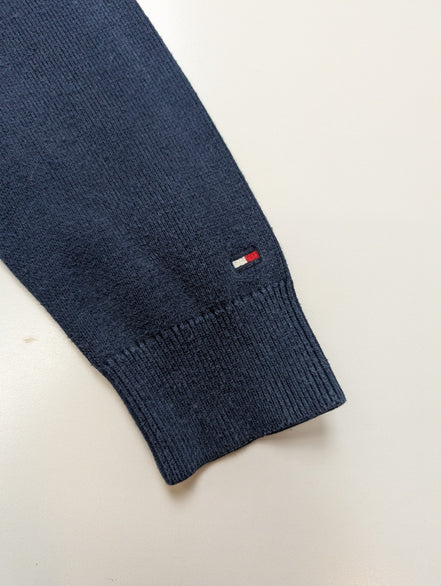 Sweat Tommy Hilfiger vintage bleu marine enfant col rond taille M