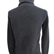 Pull Tommy Hilfiger Femme Col Roulé Bleu Marine Laine d'Agneau Taille S