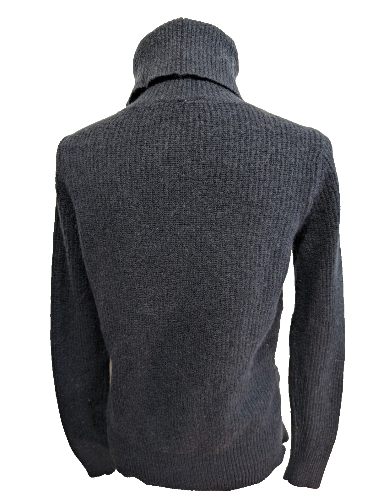 Pull Tommy Hilfiger Femme Col Roulé Bleu Marine Laine d'Agneau Taille S