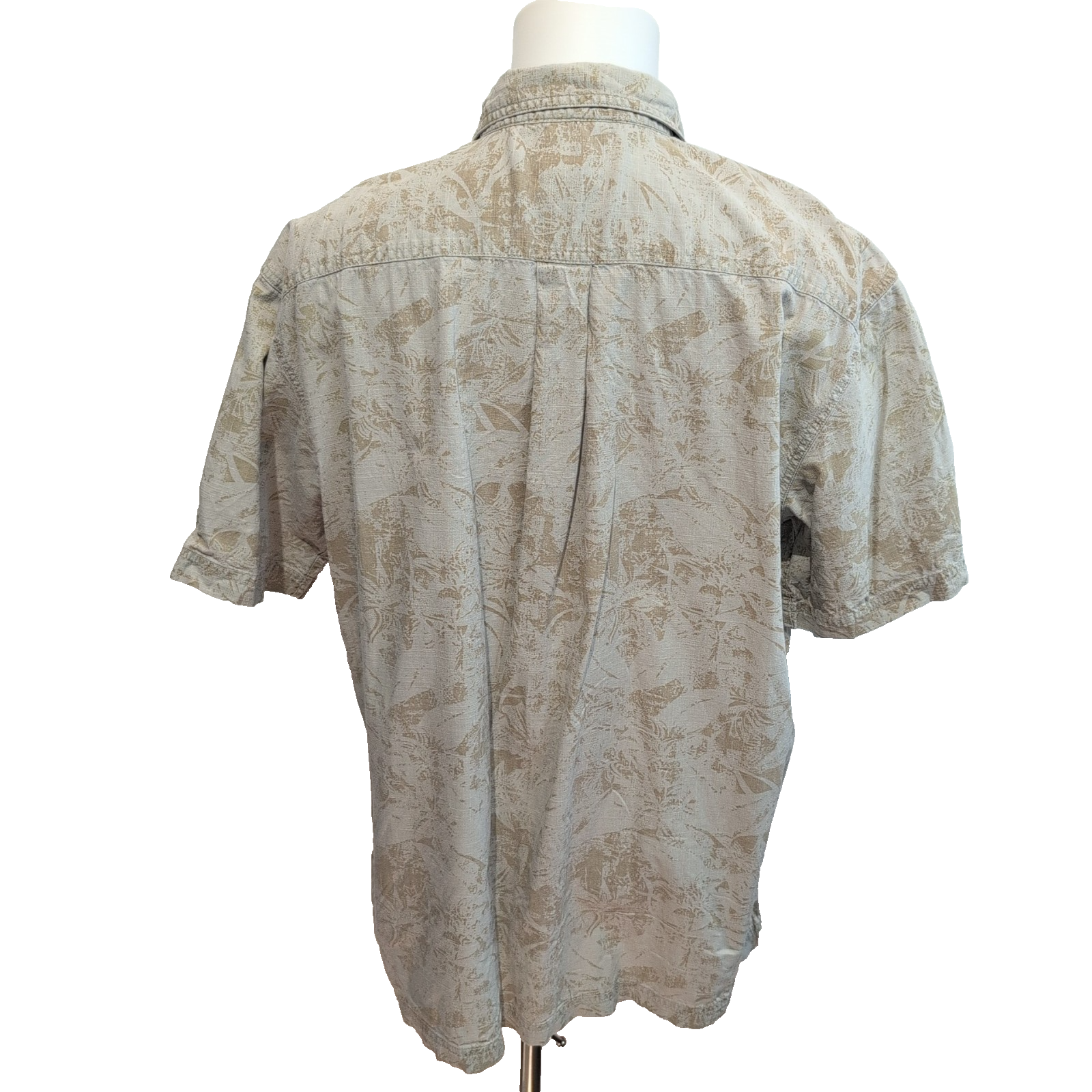 Chemise Hawaïenne St John’s Bay Coton Kaki Poissons Feuillage L