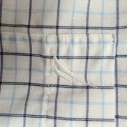 Chemise Nautica Blanche À Carreaux Bleus Slim Fit Manches Longues Taille L