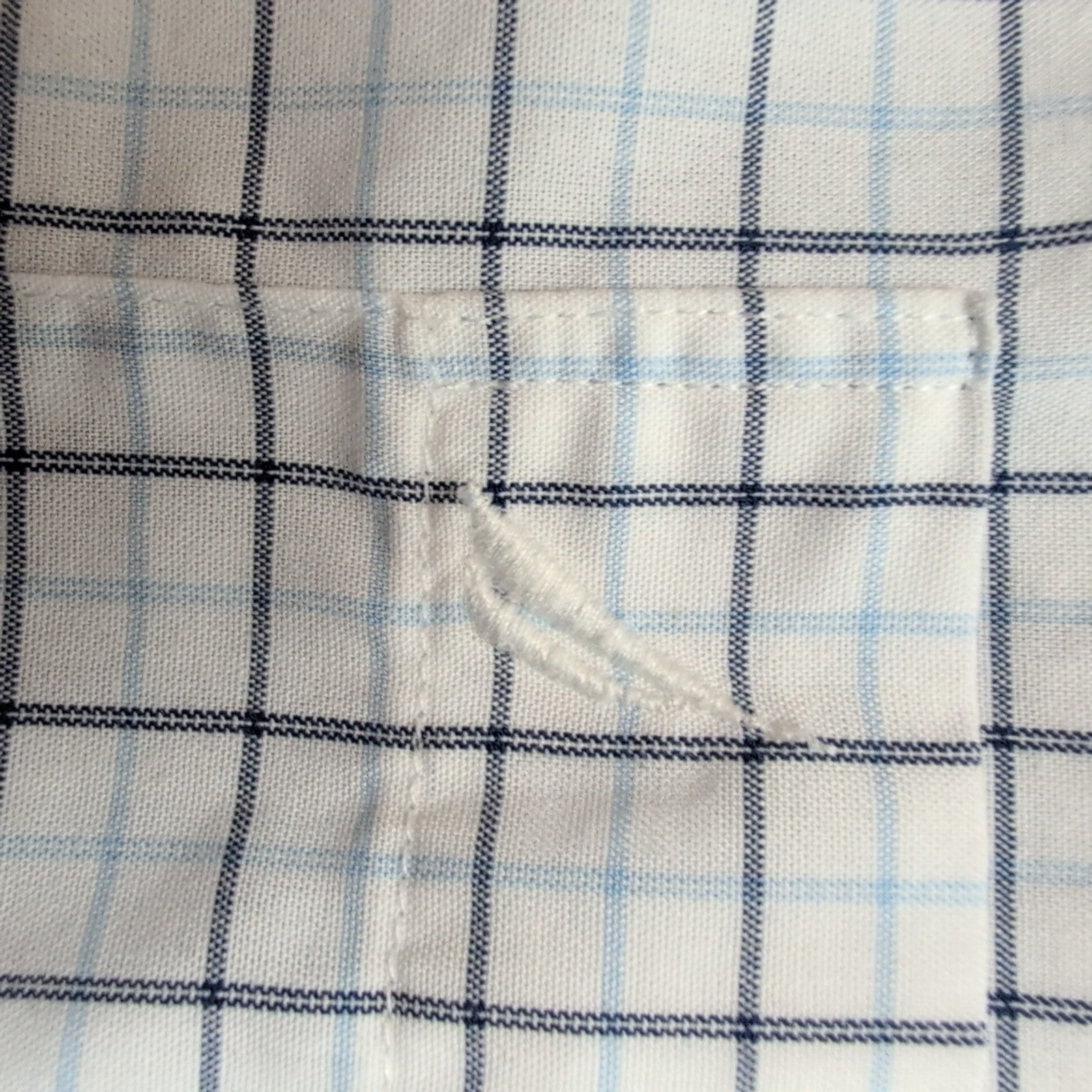 Chemise Nautica Blanche À Carreaux Bleus Slim Fit Manches Longues Taille L