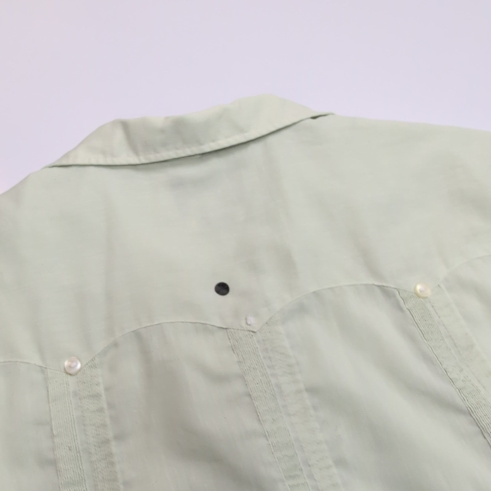 Chemise Hawaïenne Campos S.A. 40 M/L Style Cuba Panama Vert Pâle 4 Poches