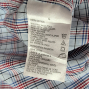 Chemise Nautica Taille L Bleue Rouge à Carreaux 100% Coton Manches Longues