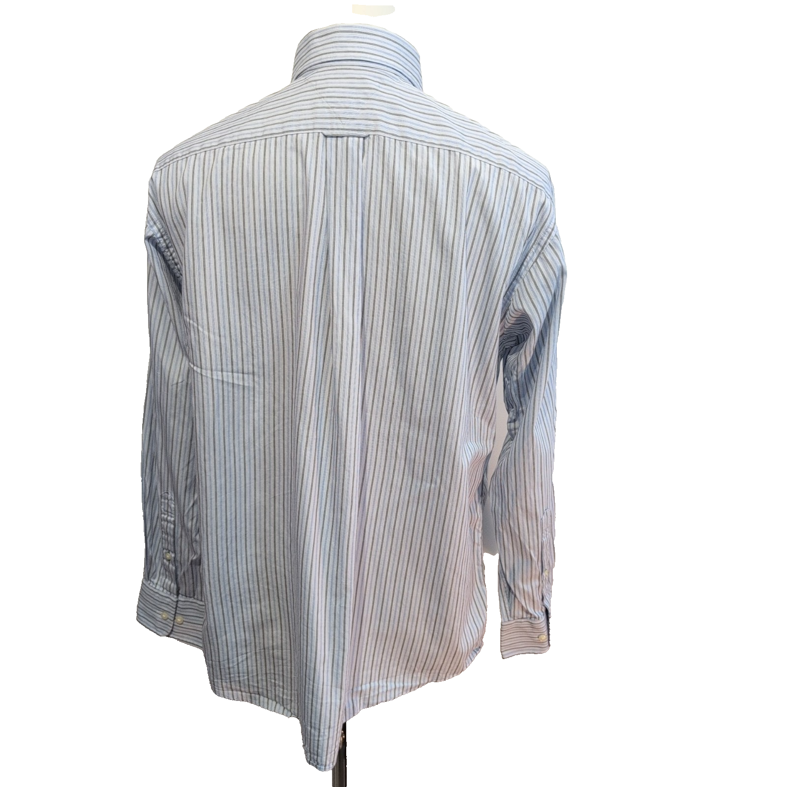 Chemise Tommy Hilfiger Rayures Bleues et Noires Manches Longues 1 Poche - T.L