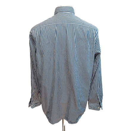 Chemise Polo Ralph Lauren L Hong Kong Rayures Bleu Noir Sans Logo
