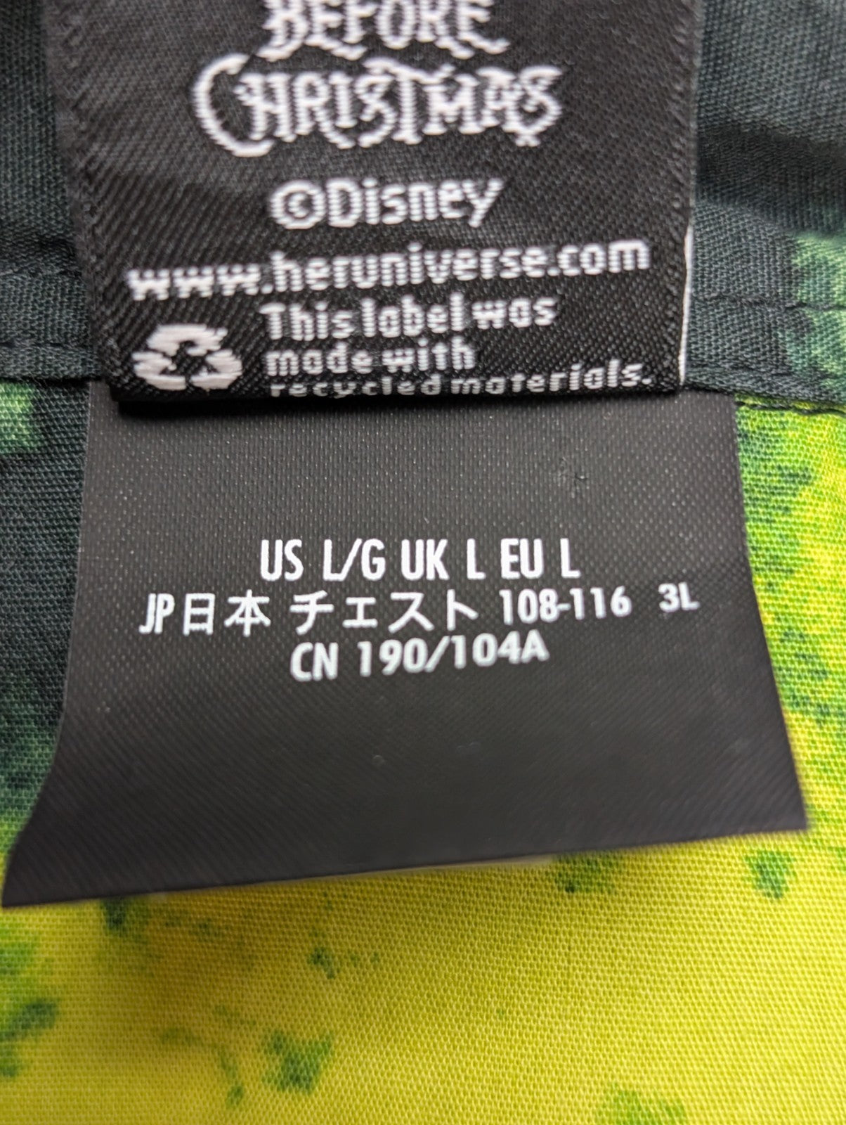 Chemise hawaïenne Disney Universe manches courtes taille L #570 hawaienne