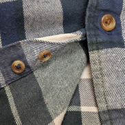 🌲 CHEMISE FLANELLE PERFORMANCE CHAPS M (G) CARREAUX BLEU MARINE NOIR LOGO BRODÉ