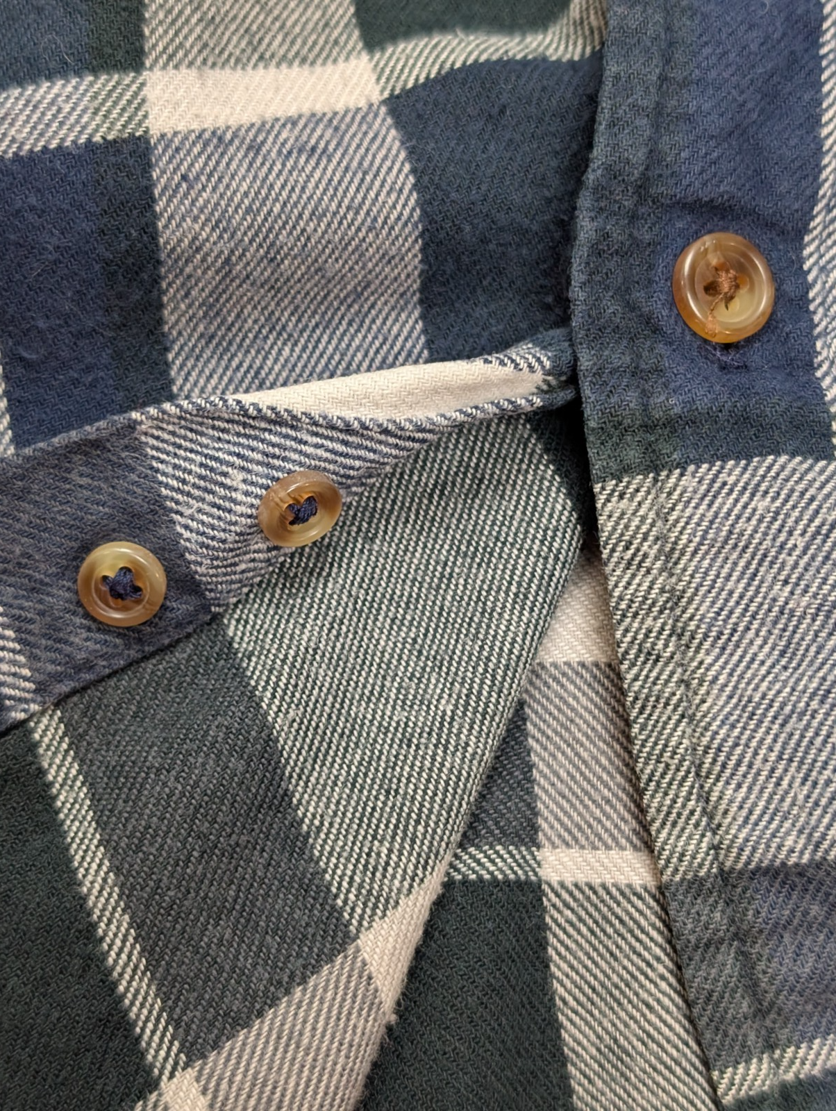 🌲 CHEMISE FLANELLE PERFORMANCE CHAPS M (G) CARREAUX BLEU MARINE NOIR LOGO BRODÉ