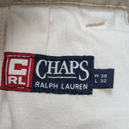 Pantalon chino CHAPS Ralph Lauren beige W30 FR40 à pinces coton