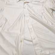Chemise Vintage Qiana Esquires Choice Nylon 70s Beige Crème Col Pointes S