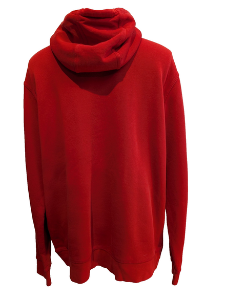 Sweat à Capuche NIKE Homme XL Rouge Logo Brodé DROITE Rare Hoodie Vintage