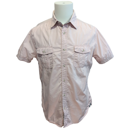 Lee chemise rose pâle manches courtes 2 poches boutonnées taille M