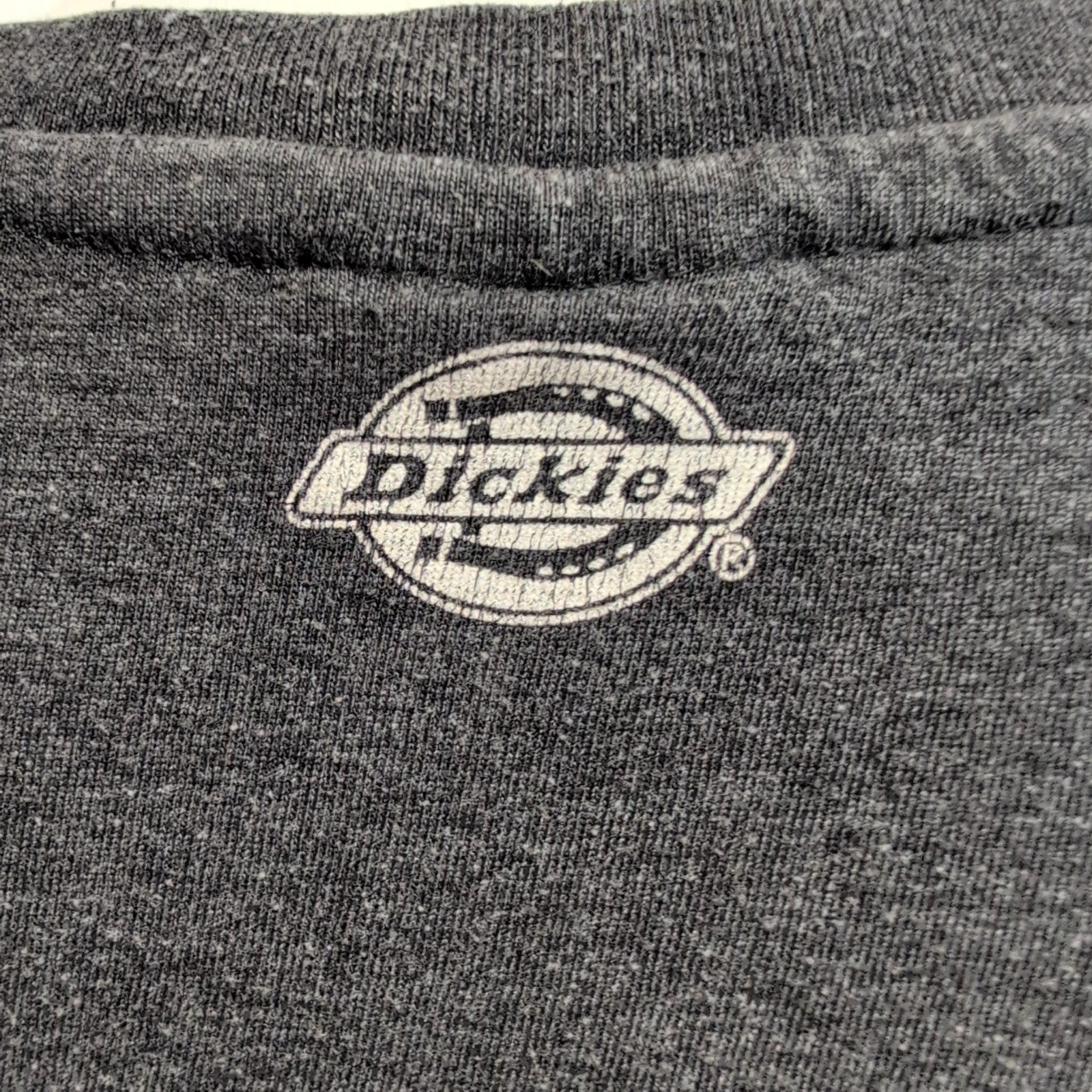 T-shirt Dickies XL Gris Anthracite Col V Poche 100% Coton Vintage