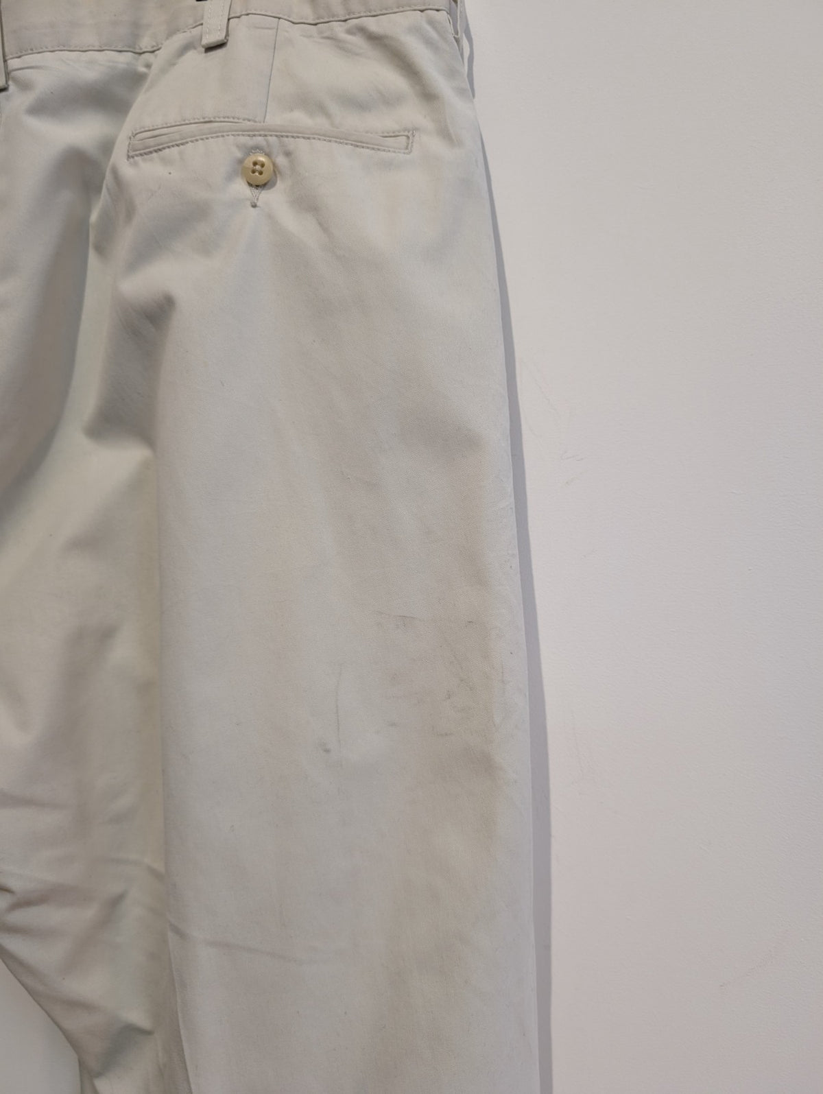Pantalon chino Polo Ralph Lauren Andrew Pant W38 L32 crème pinces Singapore
