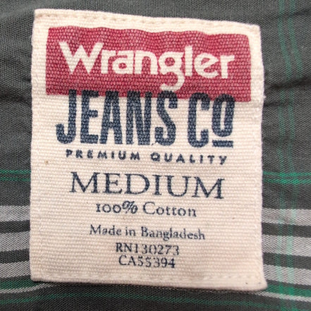 Chemise Wrangler Manches Longues Kaki à Carreaux avec Poche Taille M