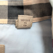 Chemise Burberry Brit Vintage Taille XL Bleu Clair Coton Logo Brodé