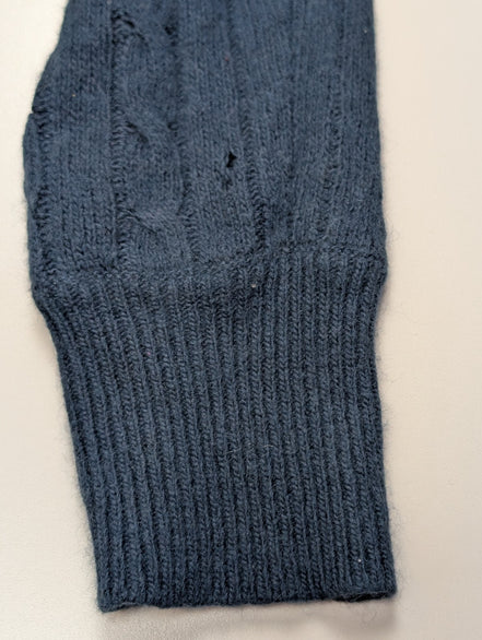 Pull Lauren Ralph Lauren femme L bleu laine cachemire maille texturée