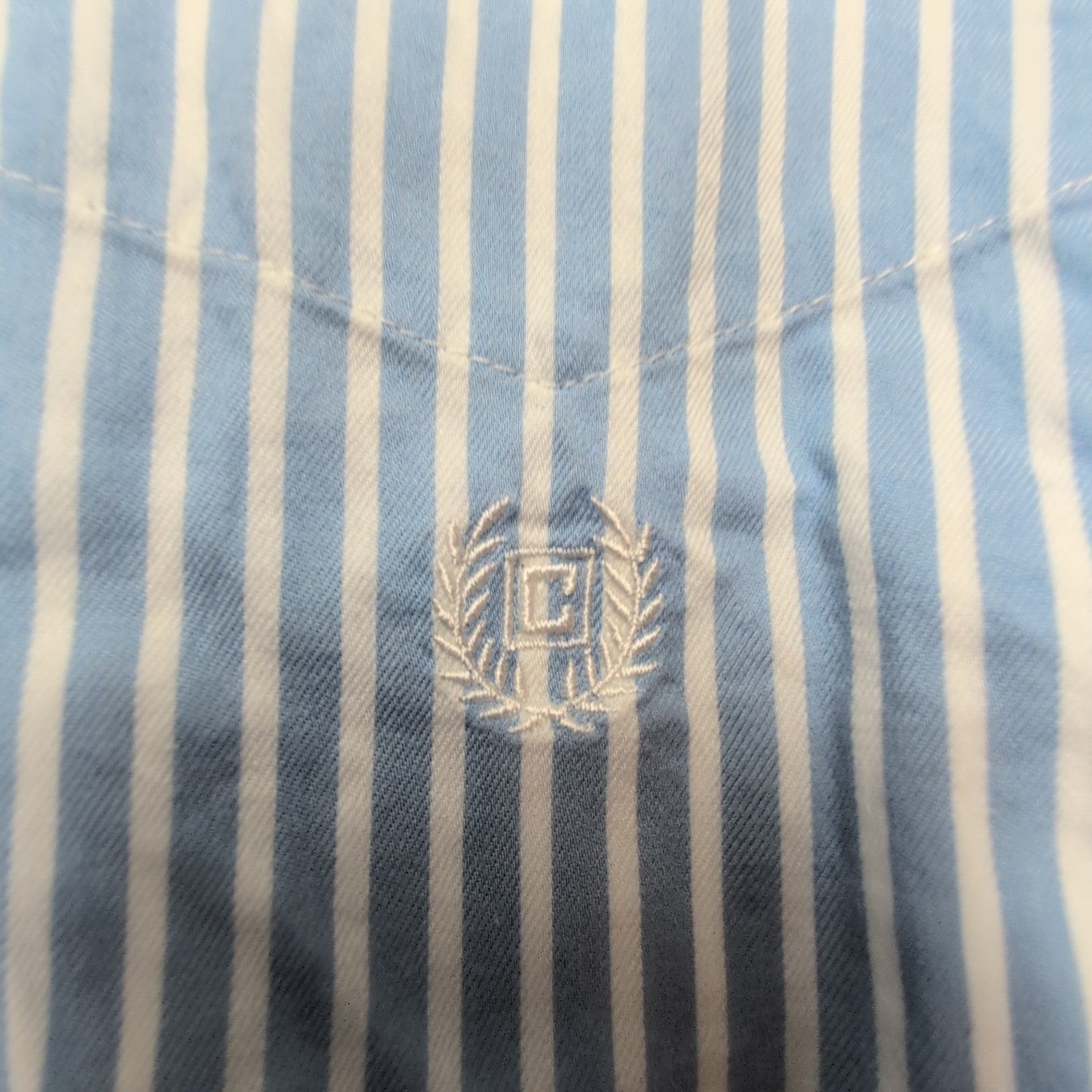 Chemise CHAPS bleue à rayures blanches taille L #64e