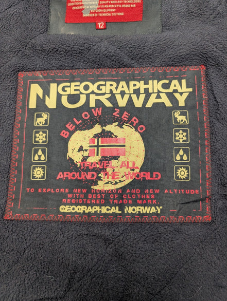 Manteau Imperméable Geographical Norway Bleu Marine Taille S (12 ans) Parka 🧥