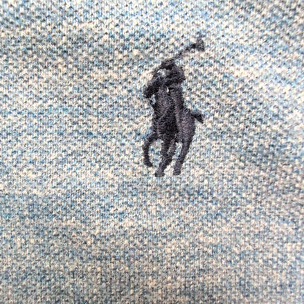 Polo Ralph Lauren Homme XL Bleu Chinée Logo Bleu Marine Polo Manches Courtes