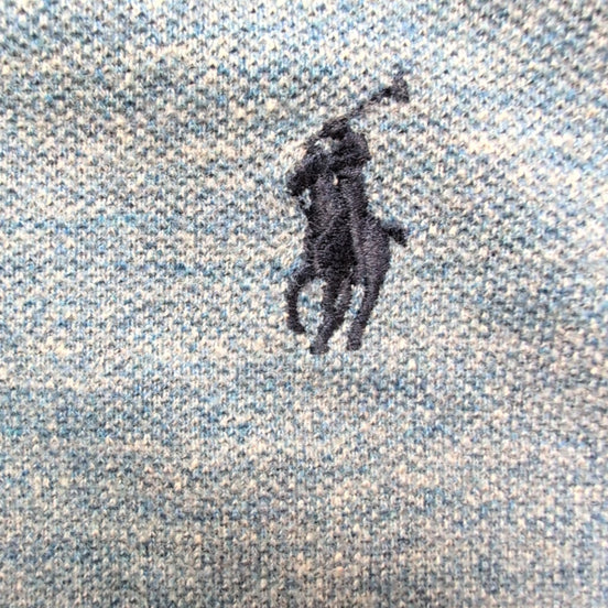 Polo Ralph Lauren Homme XL Bleu Chinée Logo Bleu Marine Polo Manches Courtes