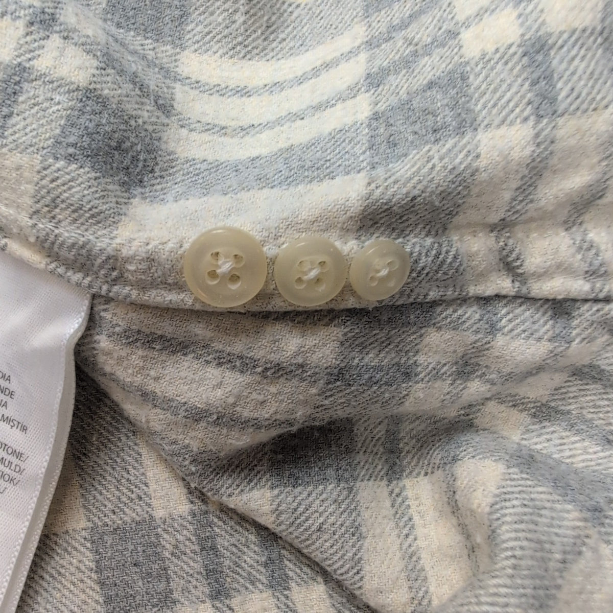 Chemise Ralph Lauren XL Taille M Classic Fit Flanelle Carreaux Gris Blanc