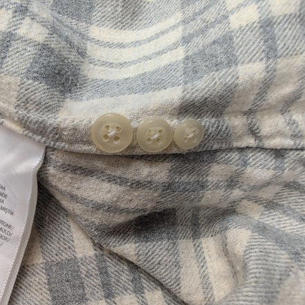 Chemise Ralph Lauren XL Taille M Classic Fit Flanelle Carreaux Gris Blanc
