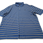 Polo manches courtes Polo Golf Ralph Lauren XL bleu rayures coton Pima