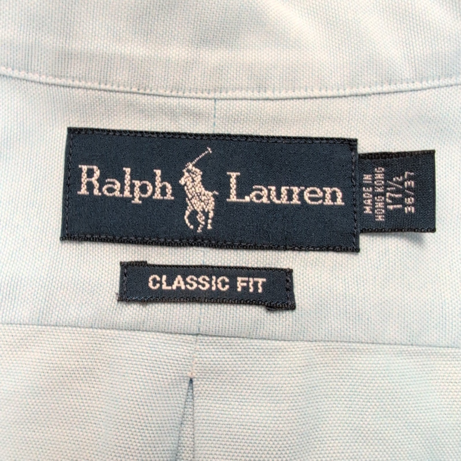 Chemise Ralph Lauren Taille XXL Classic Fit Bleu Ciel Oxford Logo Rose Hong Kong