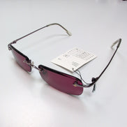 Bar-On® Lunettes de Soleil Rectangulaires Bordeaux Y2K Branches Fines