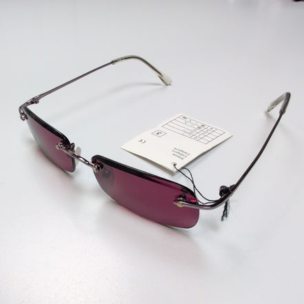 Bar-On® Lunettes de Soleil Rectangulaires Bordeaux Y2K Branches Fines