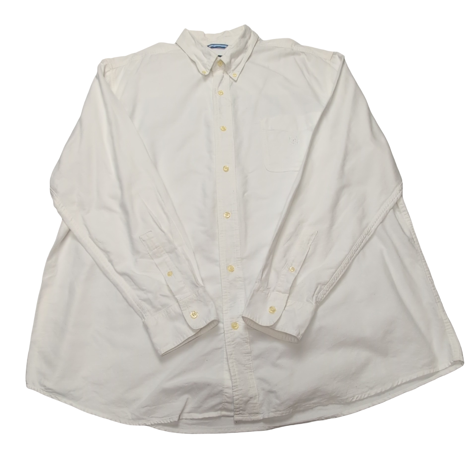 Chemise Chaps blanche taille XXL uni manches longues homme