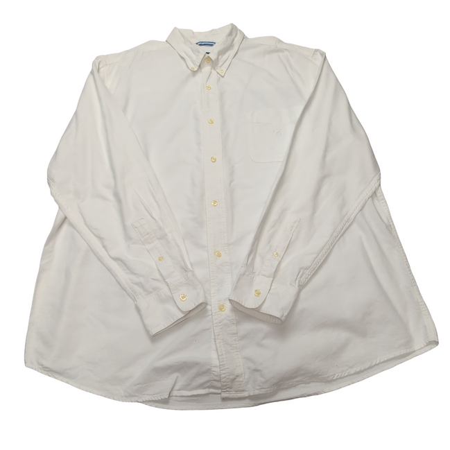 Chemise Chaps blanche taille XXL uni manches longues homme