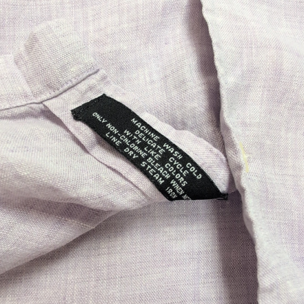 Chemise Brandini XL 100% Lin Violet Clair Manches Courtes Poche