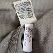 Chemise EDDIE BAUER T.L Velours Quadrillé Kaki 100% Coton Vintage