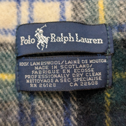 Écharpe Polo Ralph Lauren Tartan 100% Laine Lambswool Made in Scotland
