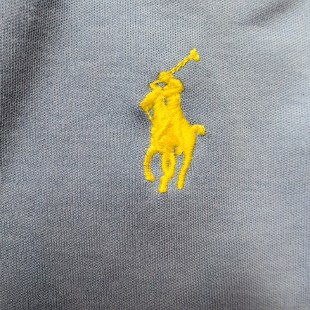 Polo Ralph Lauren Homme L Bleu Clair Logo Jaune Polo Manches Courtes