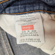 Jean Wrangler Homme Vintage Bleu W35 L29 Denim Épais Stretch Robuste Confort
