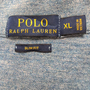 Polo Ralph Lauren Homme XL Bleu Chinée Logo Bleu Marine Polo Manches Courtes