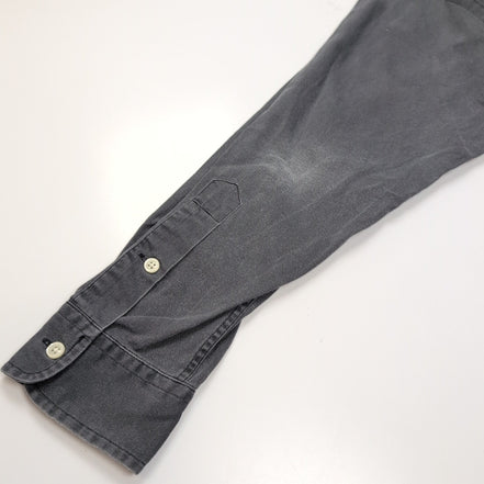 Chemise Ralph Lauren M Gris Anthracite Vintage Logo Rouge Coton Singapore