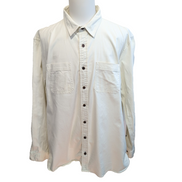 Chemise L.L.Bean XL Tall Écru Tissu Épais Vintage 2 Poches manches longues