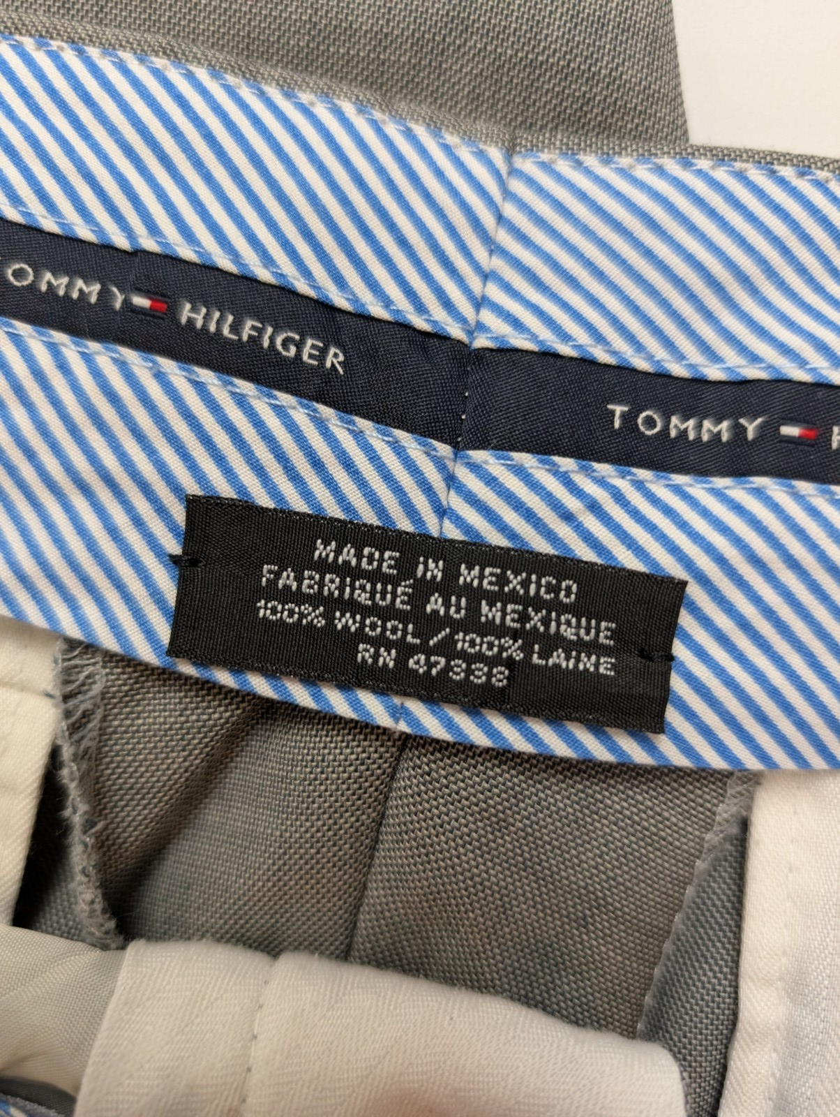 Pantalon de Costume TOMMY HILFIGER Gris 👔 Taille W32 (L27 réelle) 👔 Excellent